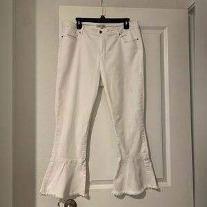 John Mark Cream Flare Jeans